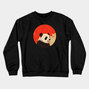 Japanese minimalist panda poster Crewneck Sweatshirt